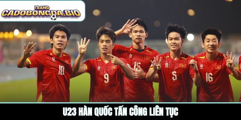 U23 Hàn Quốc tấn công liên tục